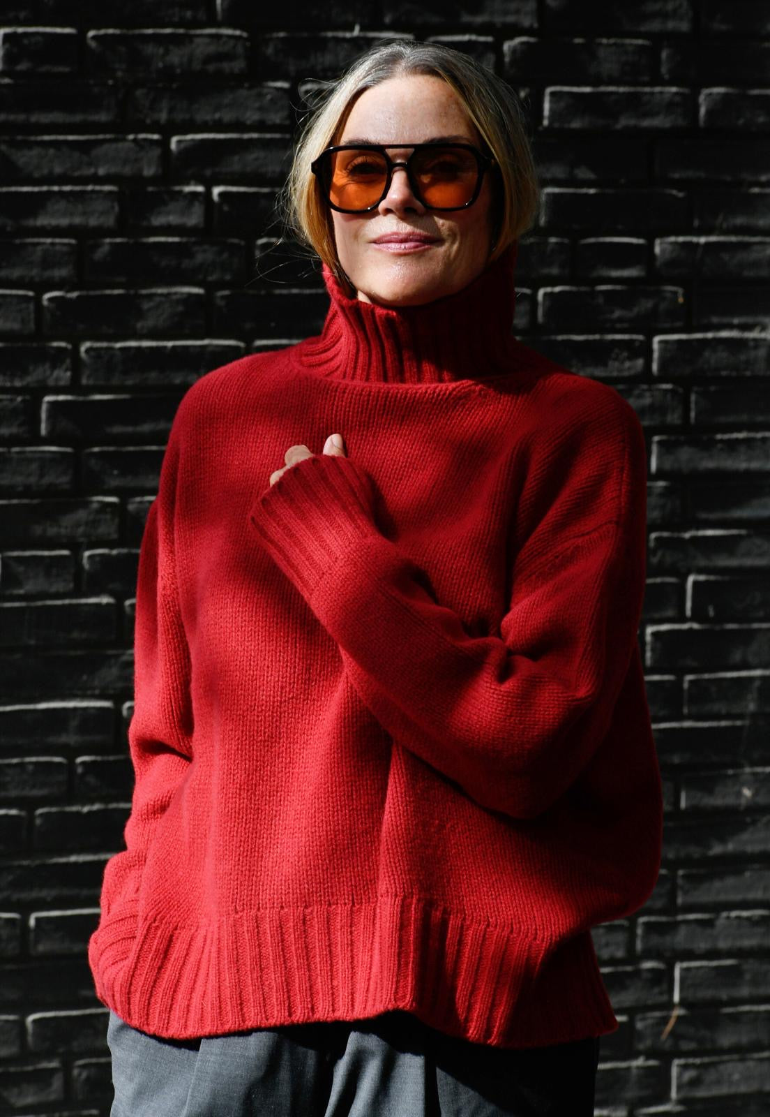 Turtleneck-Pullover, Italian Red