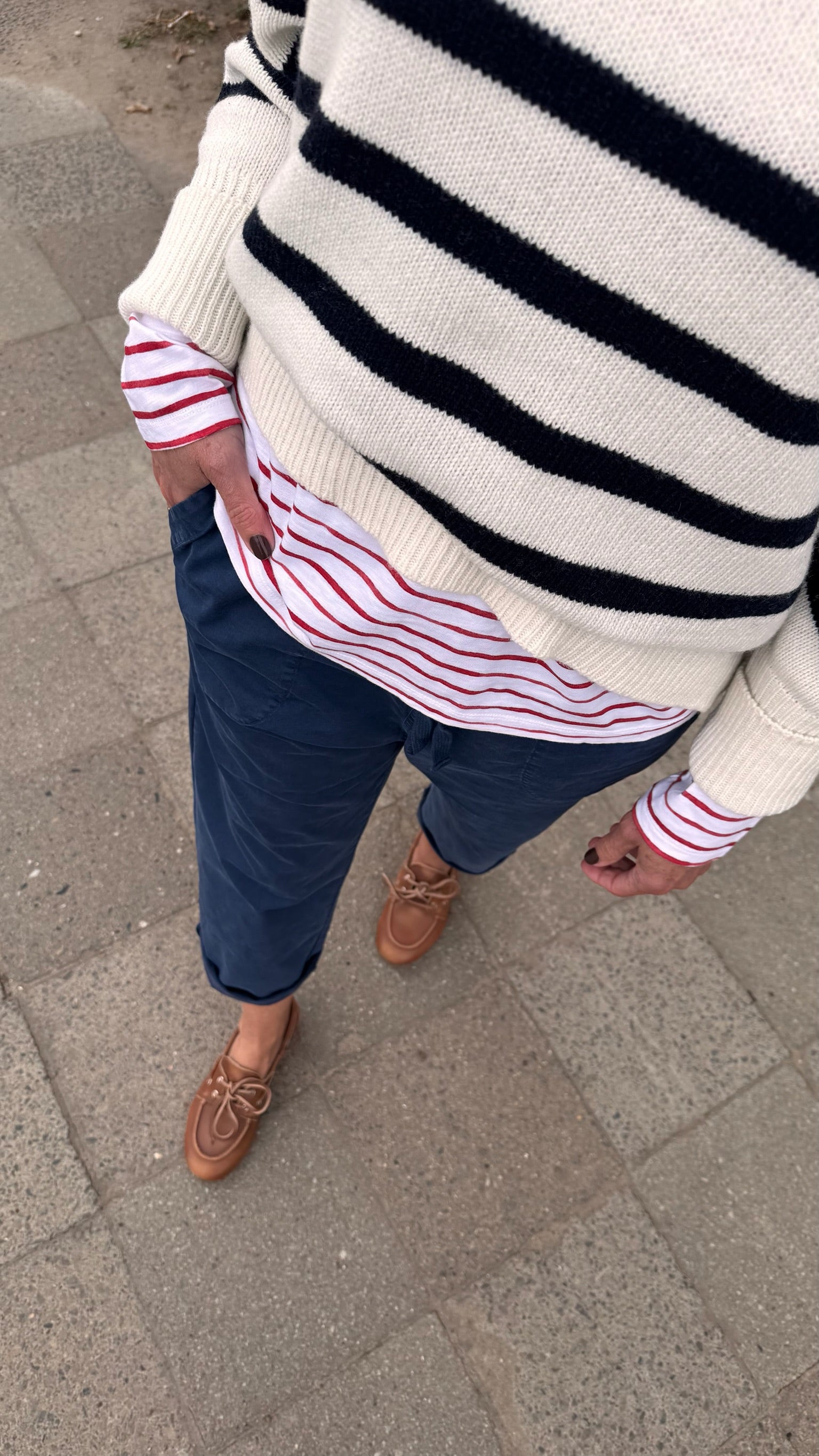 easy Chino-Pant aus Cotton-Tencel-Stretch, Navy