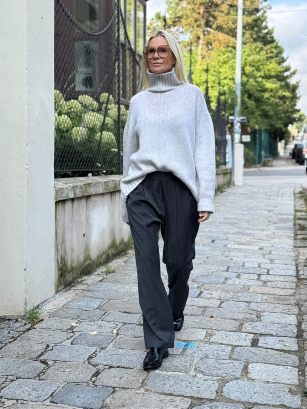 Turtleneck-Pullover, Silver Bird