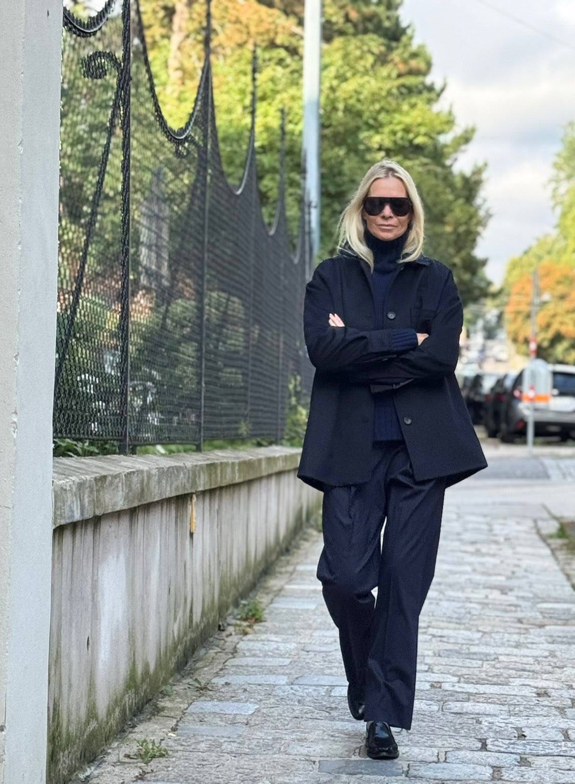 luxuriöses Shirt-Jacket, Dark Navy