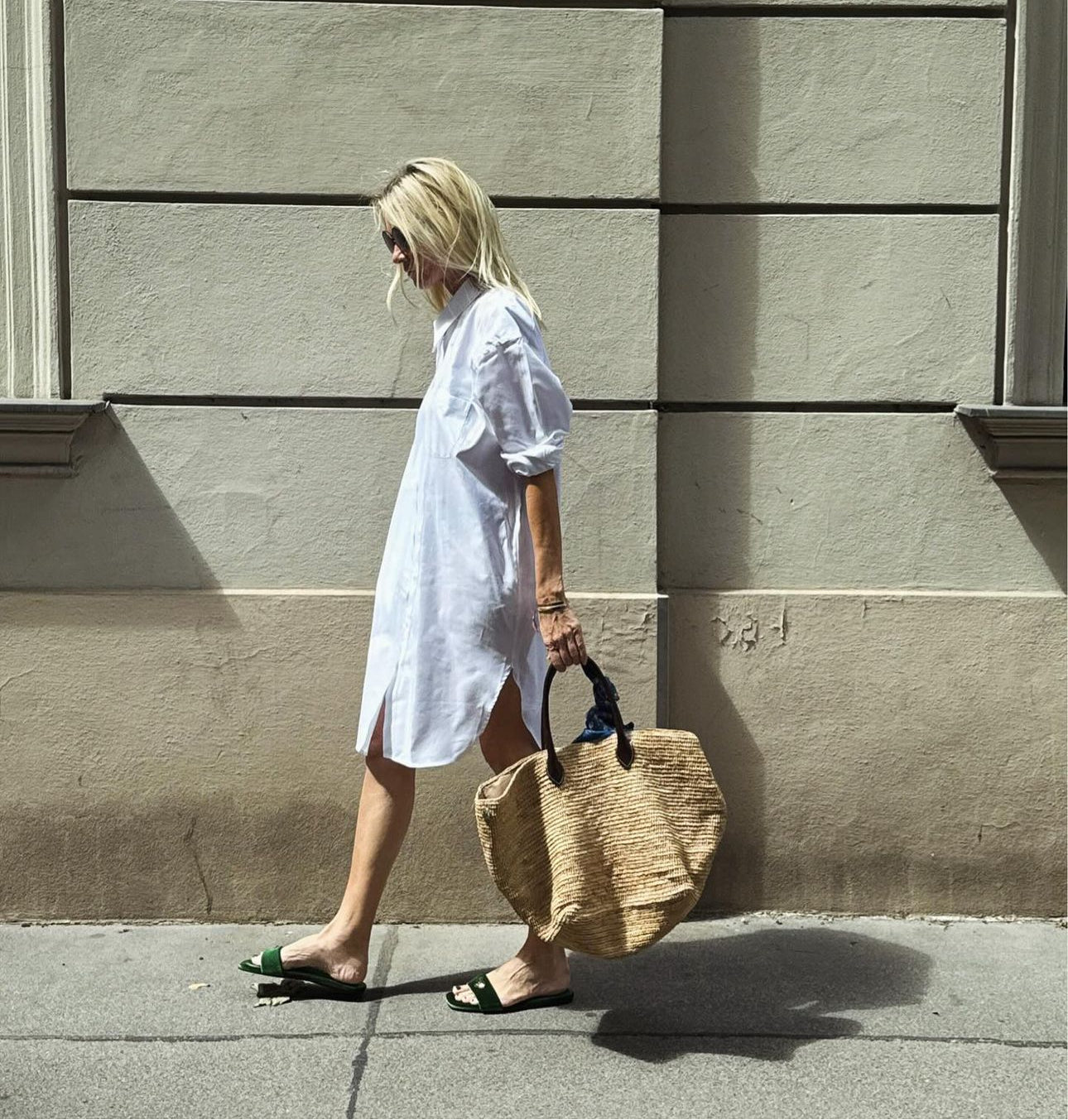 the ideal Italien Oxford-Shirt-Dress, bright white