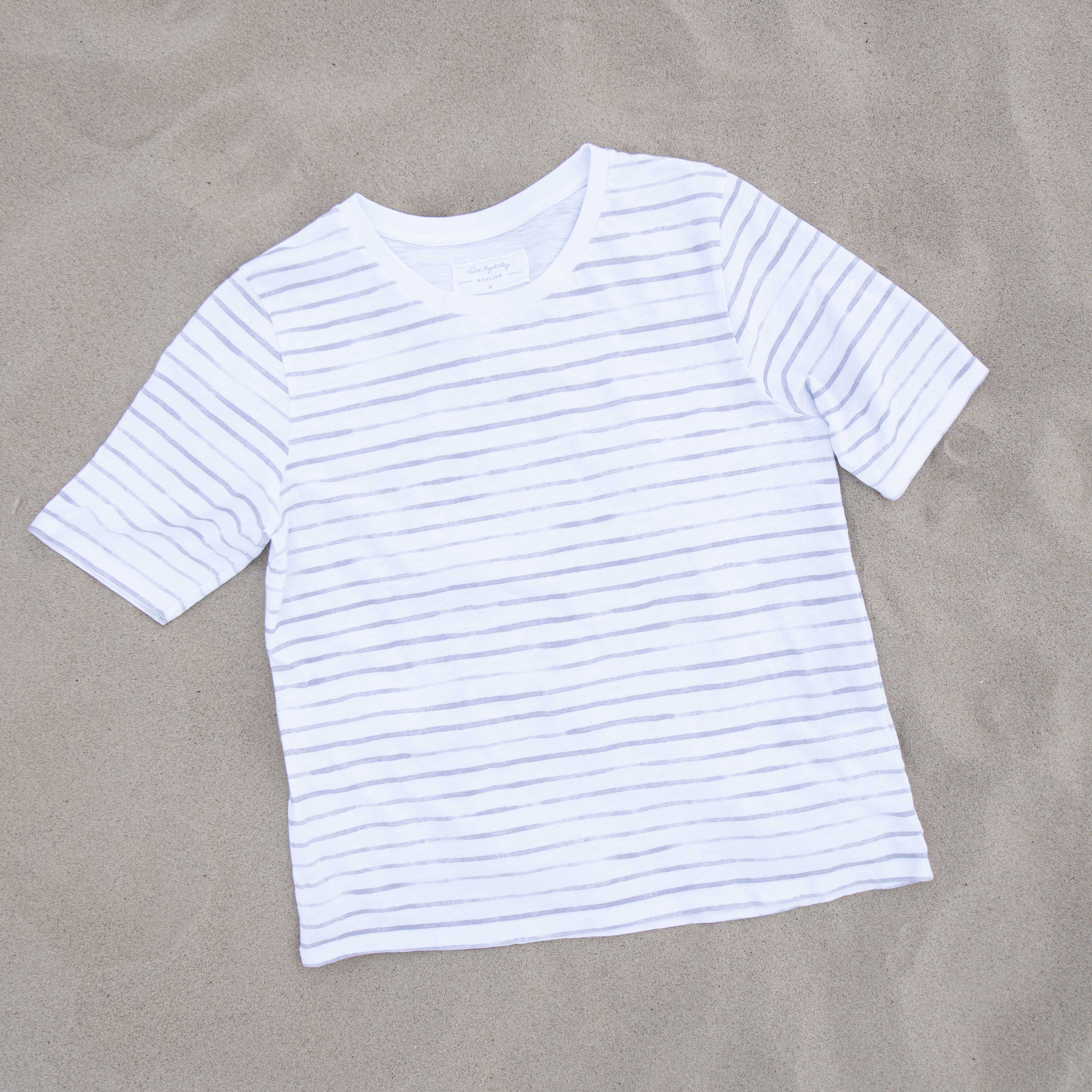 the modern, classic T-Shirt "Breton", Silver