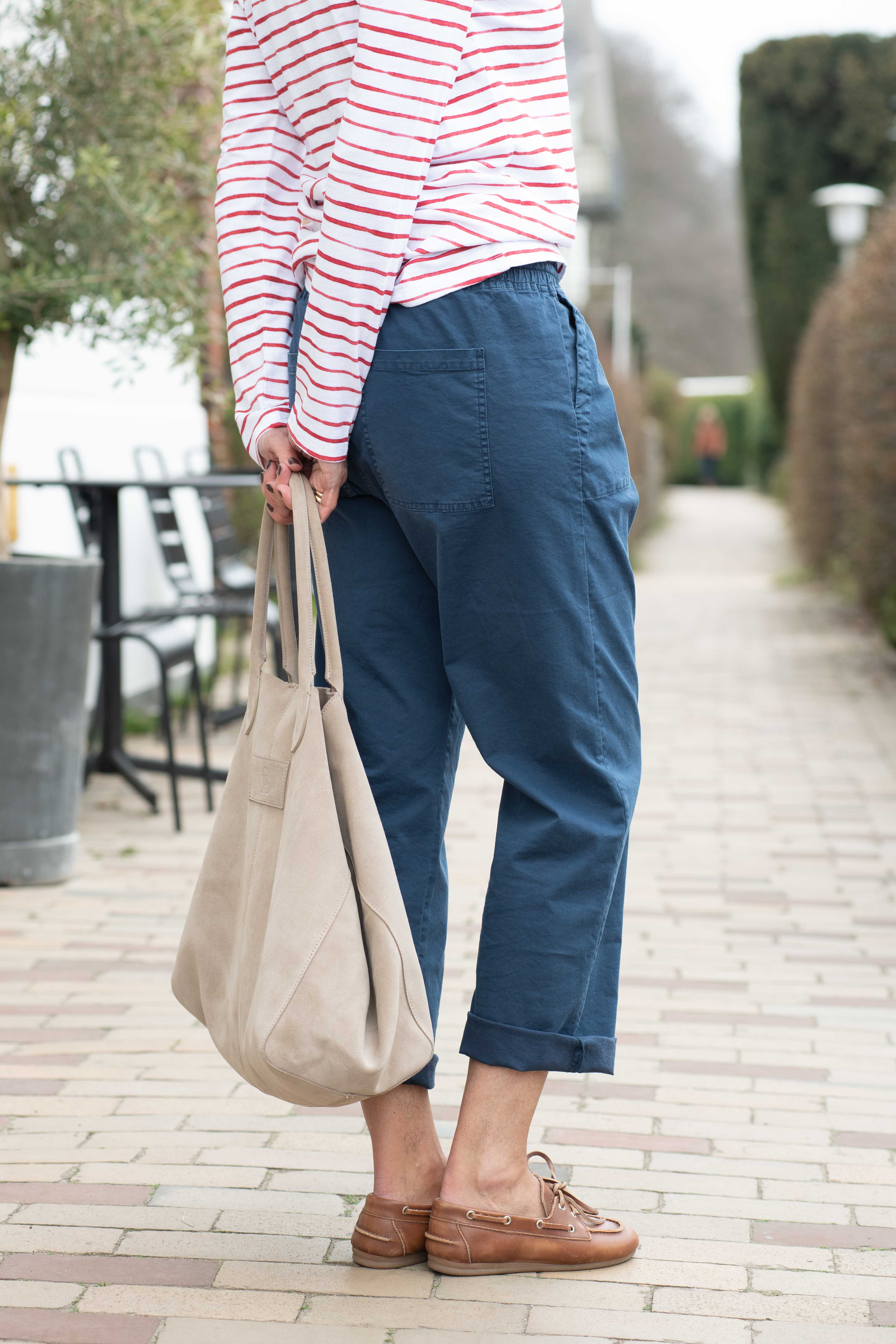 easy Chino-Pant aus Cotton-Tencel-Stretch, Navy