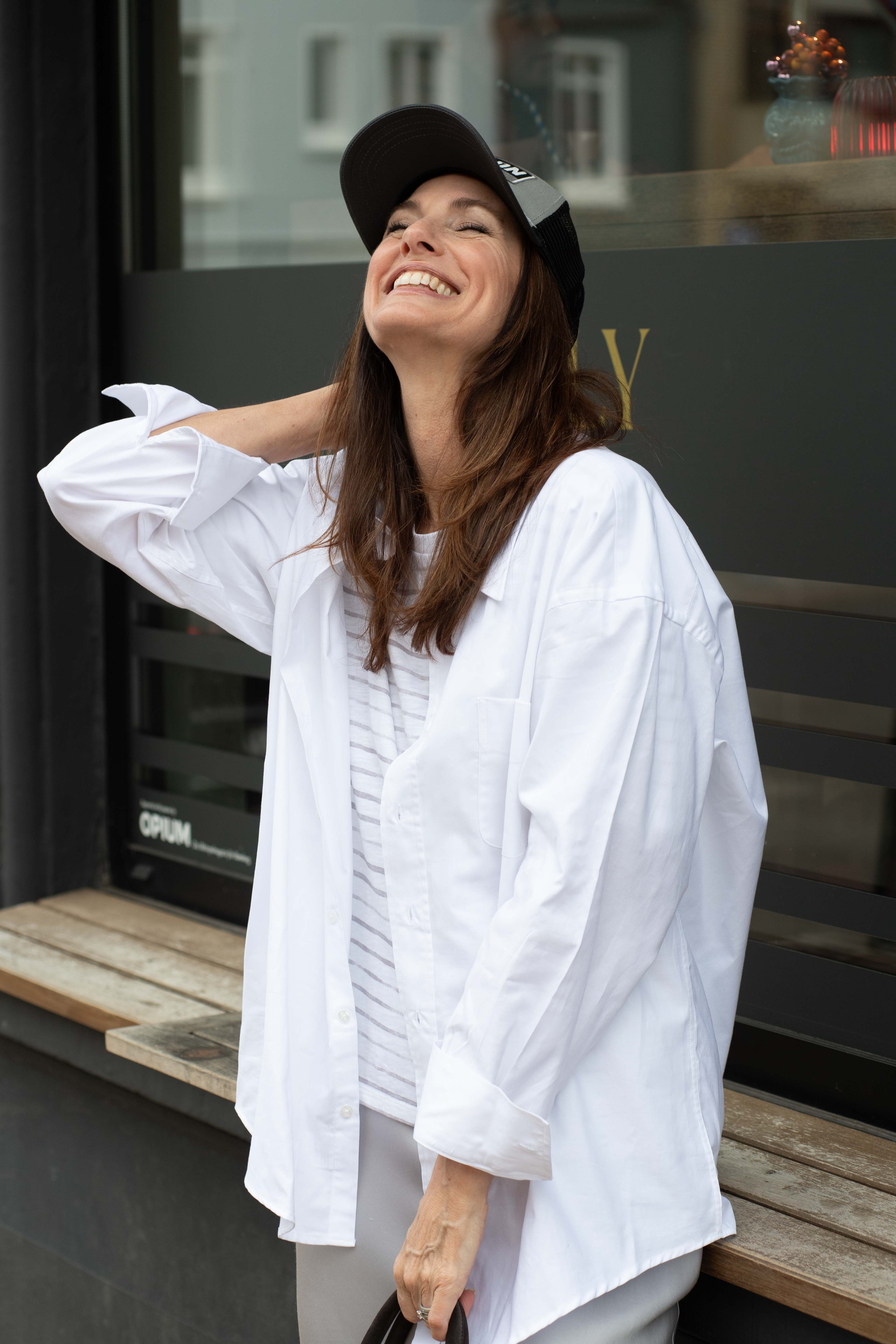 the modern, classic T-Shirt "Breton", Silver