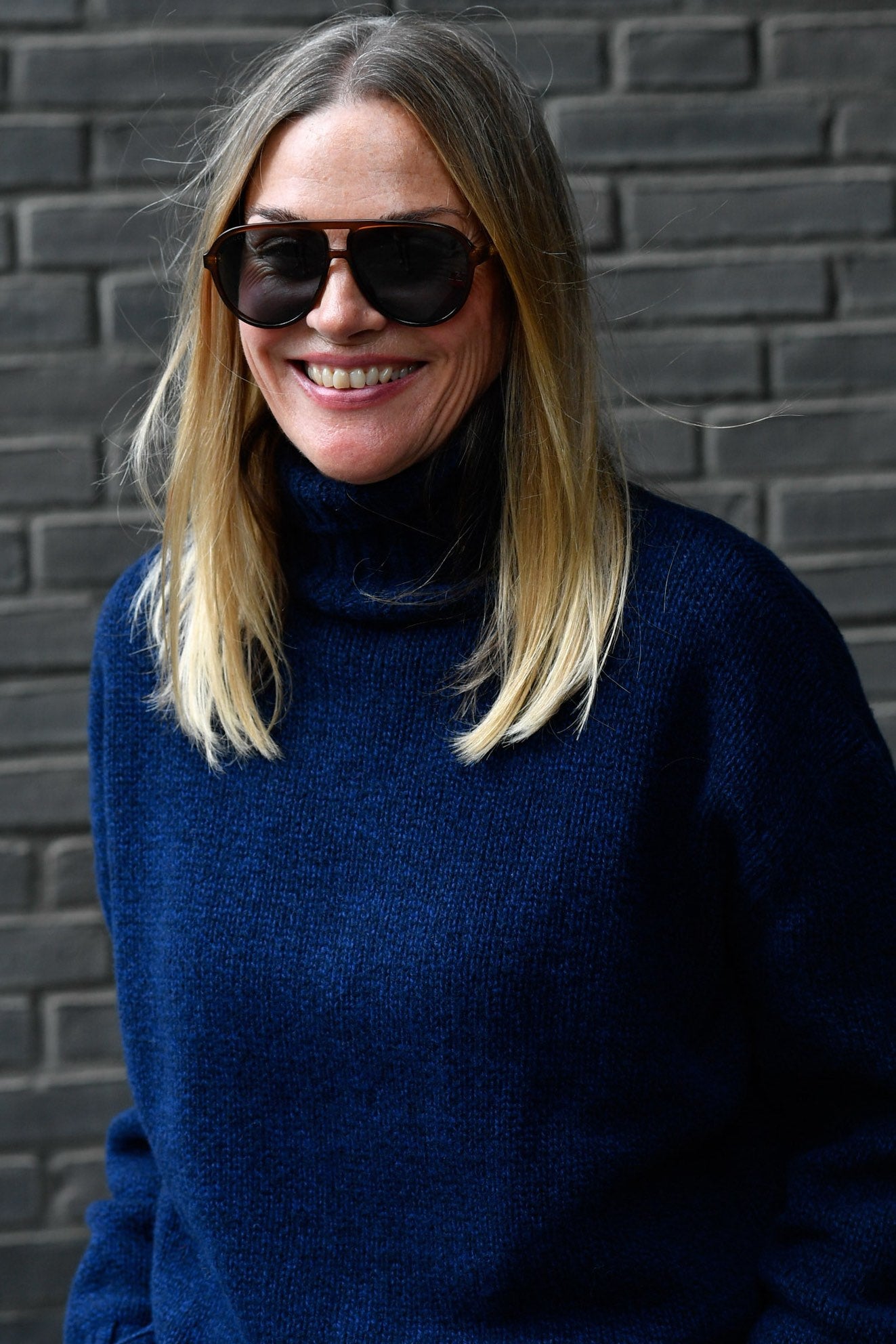 Turtleneck-Pullover, Marine Melange