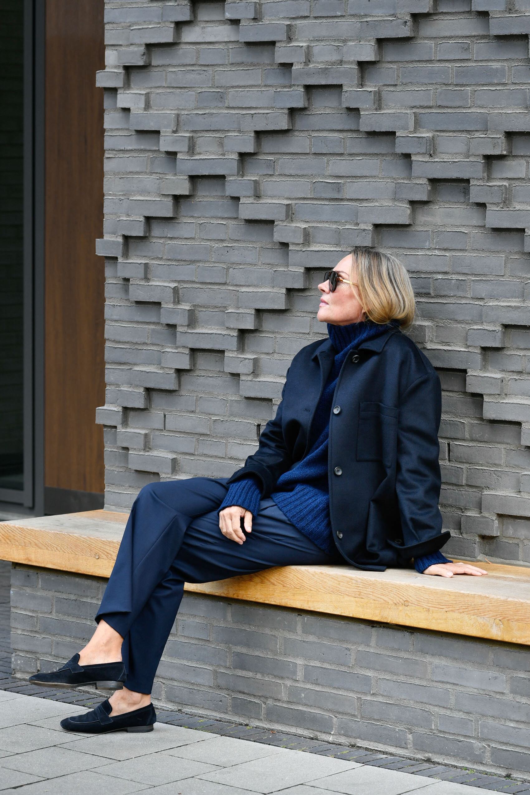 luxuriöses Shirt-Jacket, Dark Navy