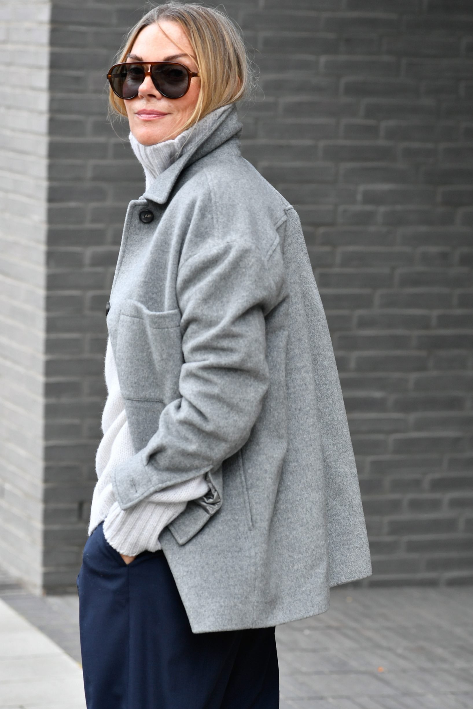 luxuriöses Shirt-Jacket, Flanel Grey Melange