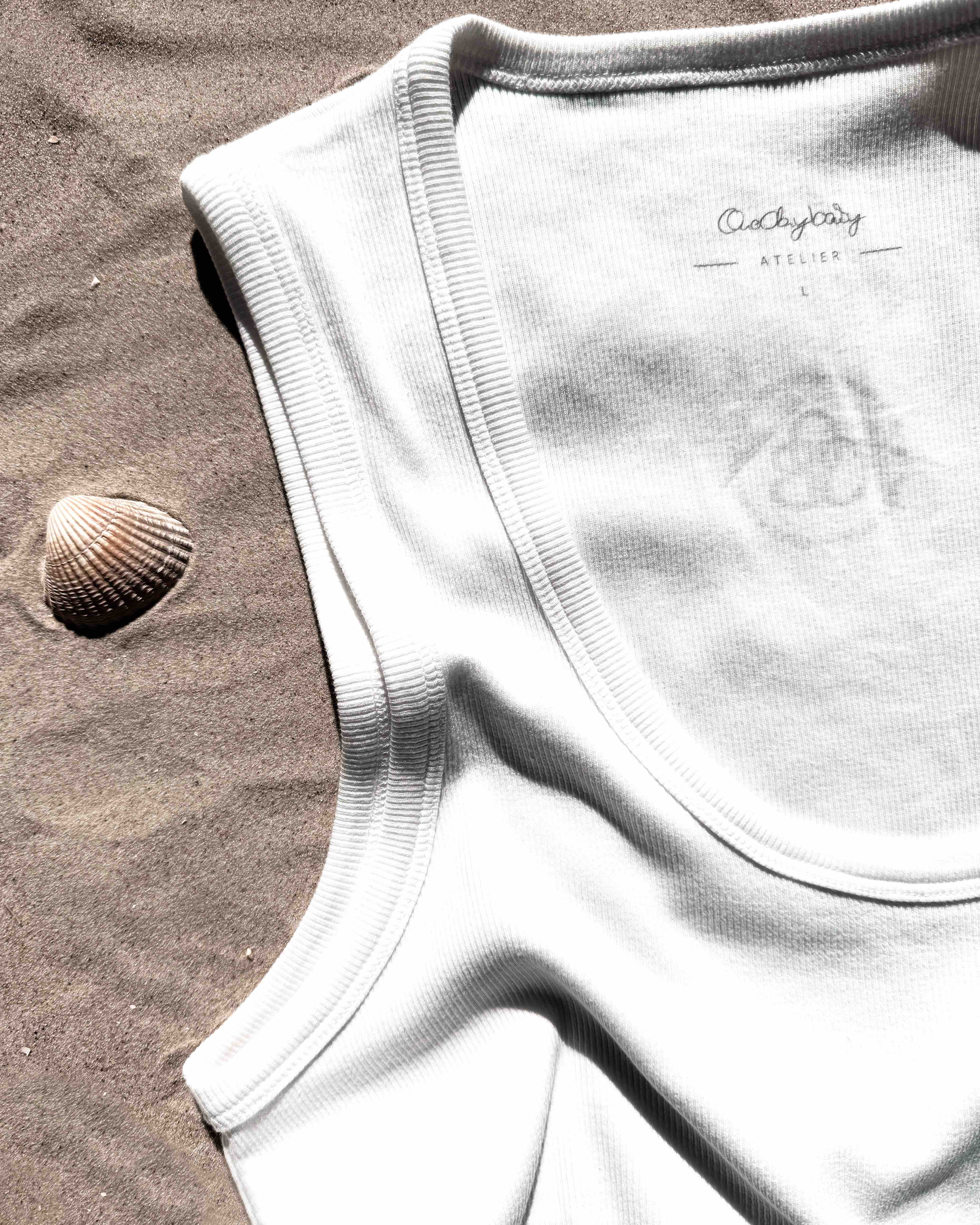 iconic Tanktop gerippt, bright white