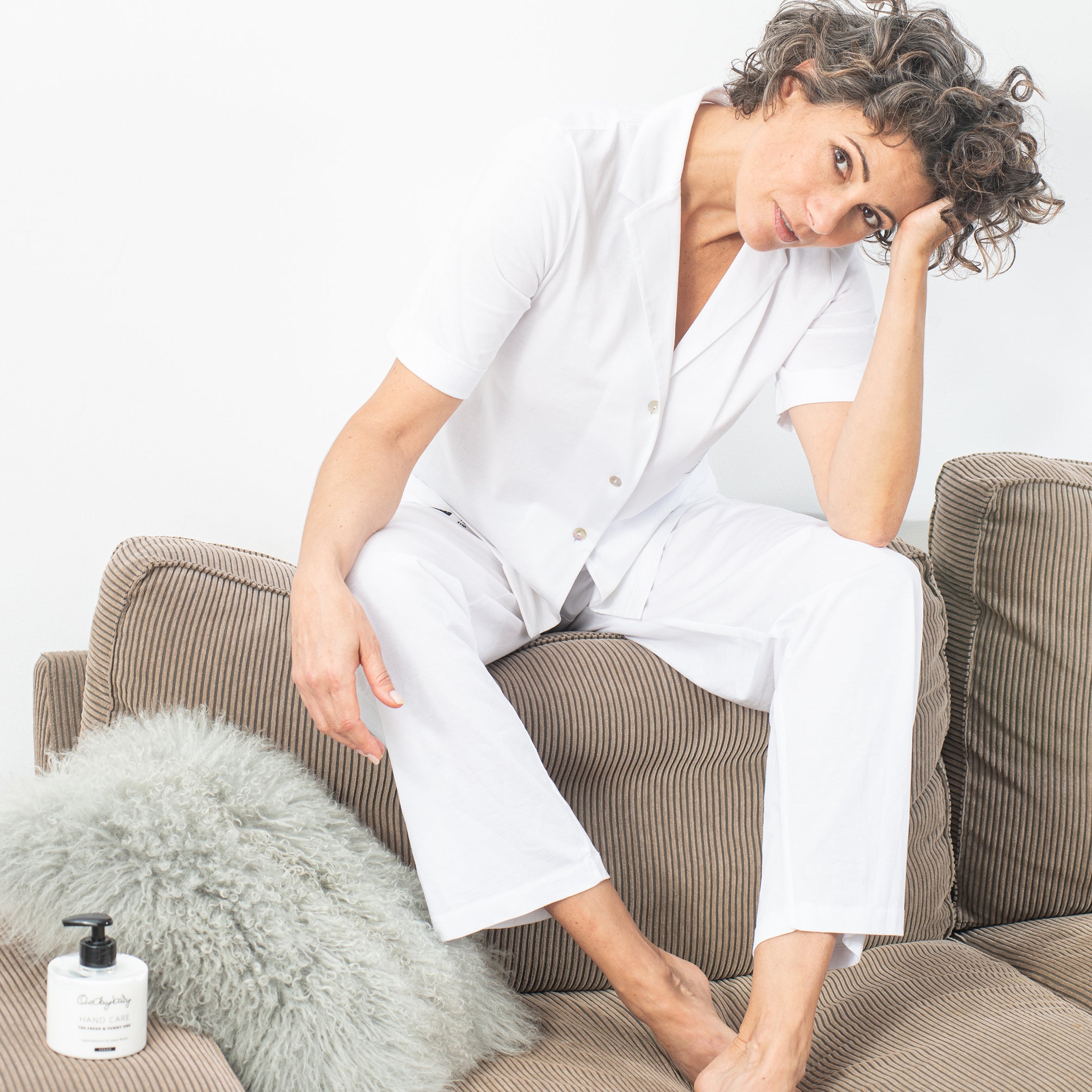 SALE - loose-fit Pyjama Pant, Bright White