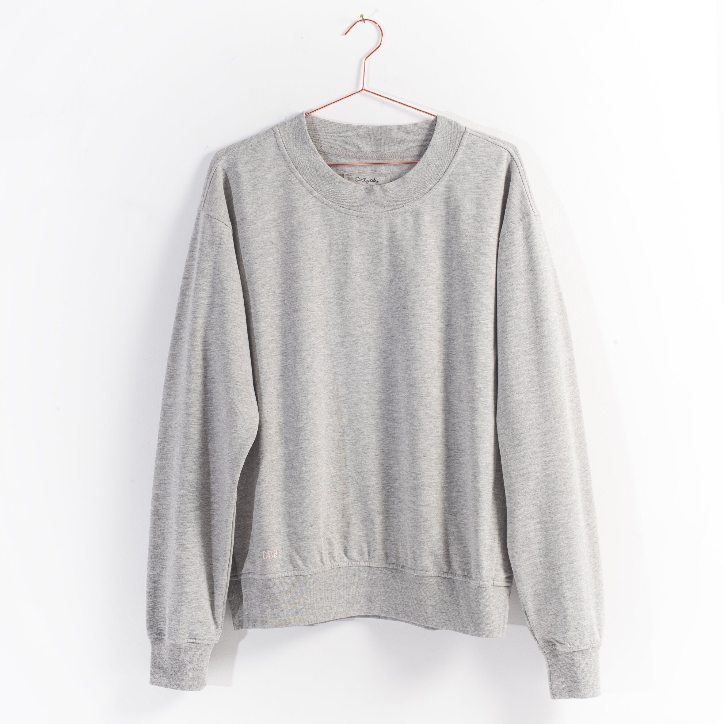 SALE - oversized Sweater mit Schlitzen, Light Grey Melange