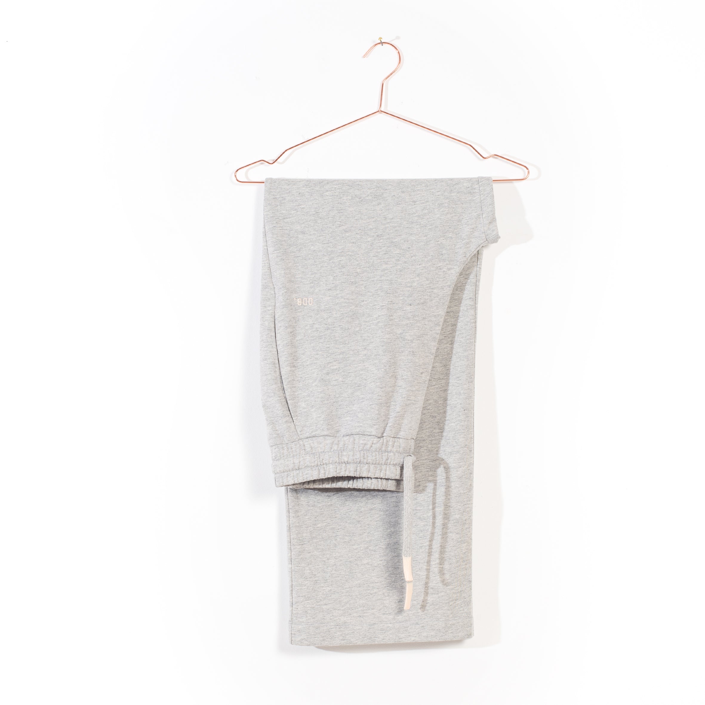 SALE - oversized Jog Pant mit weitem Bein, Light Grey Melange