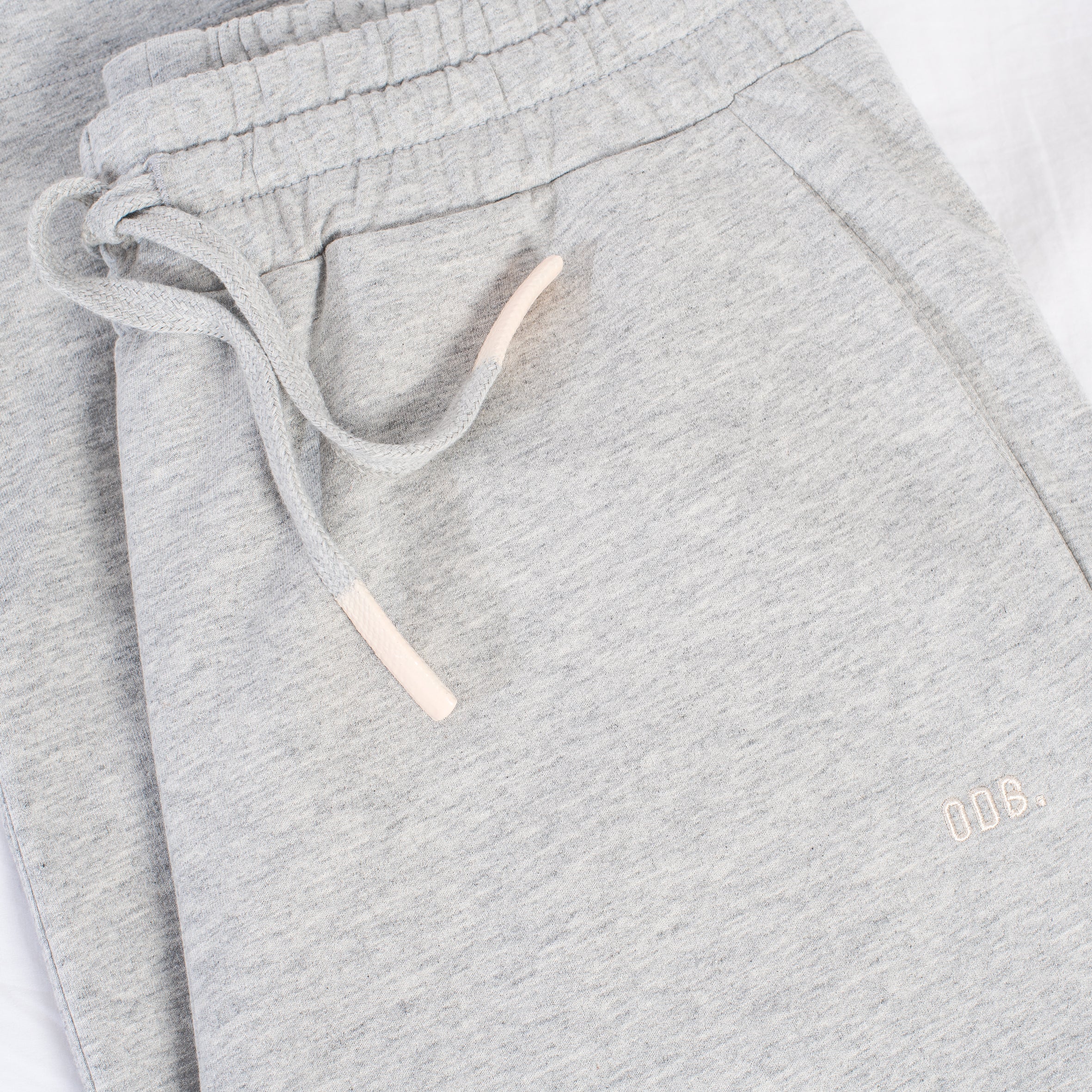 SALE - oversized Jog Pant mit weitem Bein, Light Grey Melange
