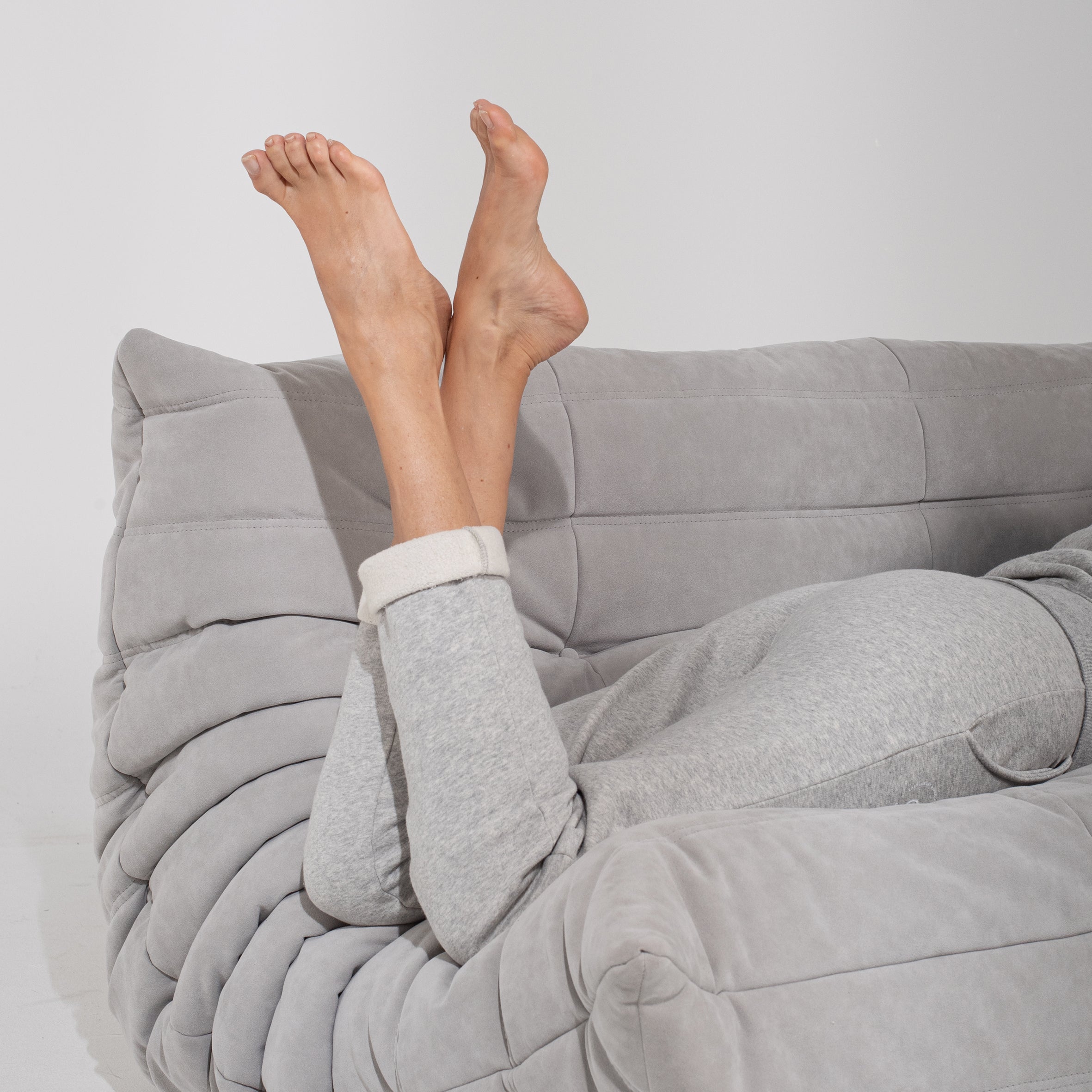 SALE - slim & comfy Jog Pant, Light Grey Melange