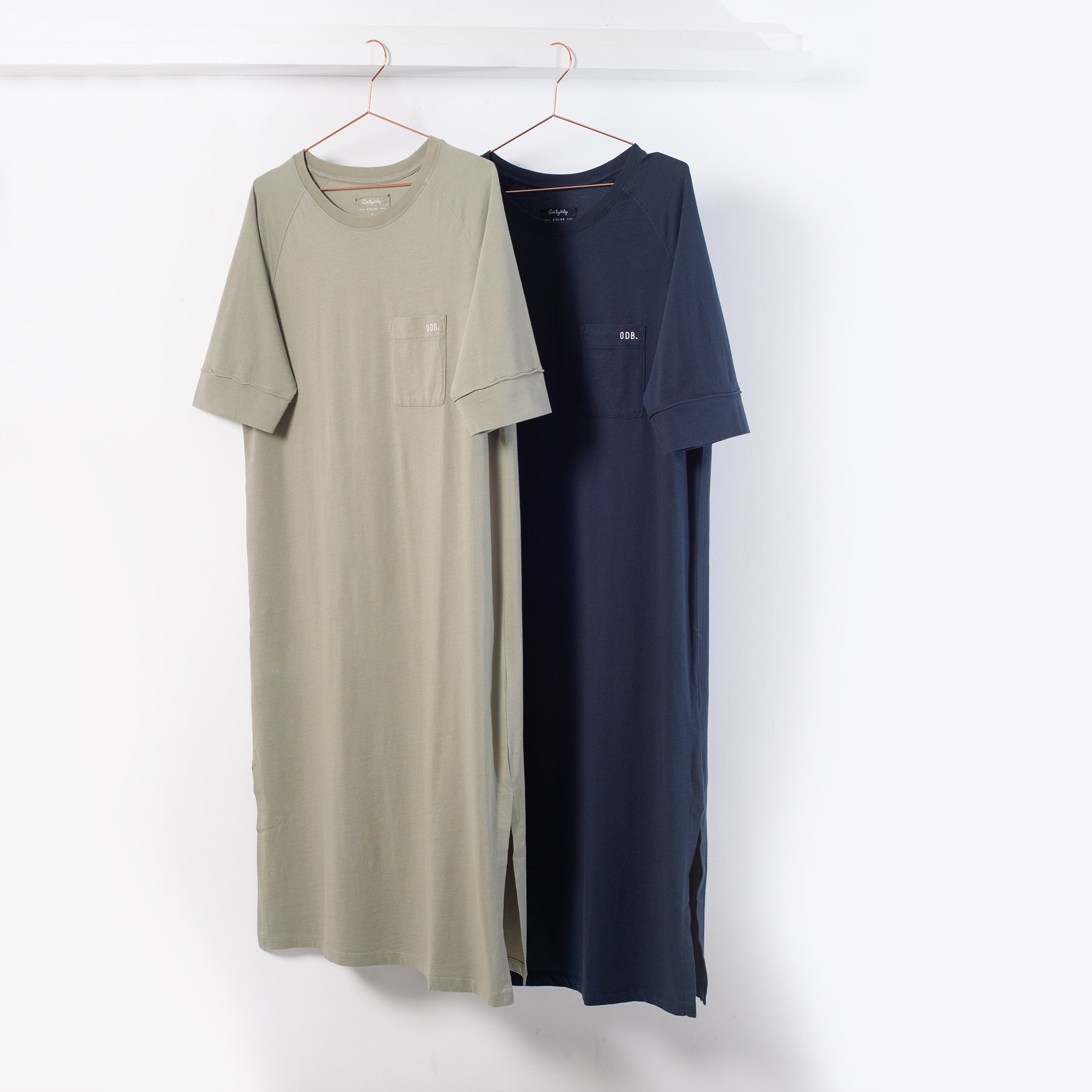 SALE- Shirt-Dress with pocket, salbei