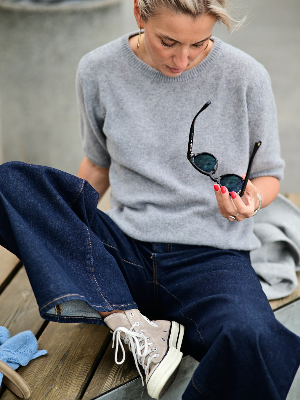 kleiner Cashmere-Pullover, Cloudy Pearl