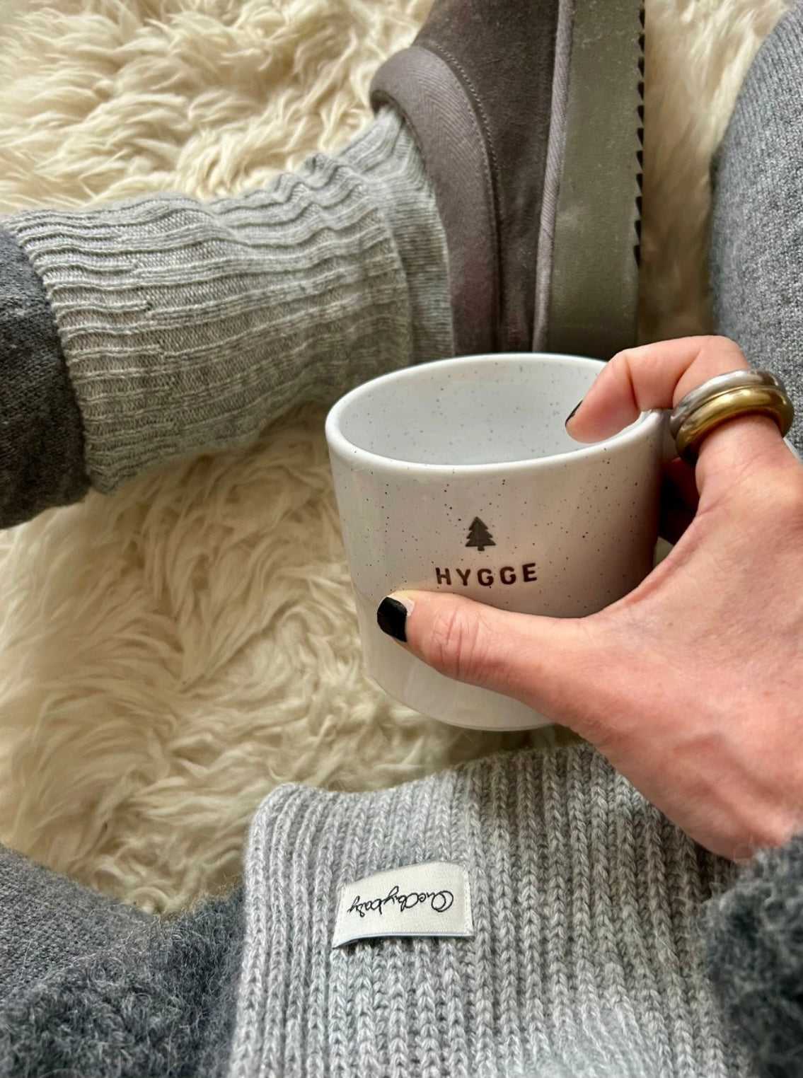 cozy knitted socks aus Cashmix, Light Grey Melange