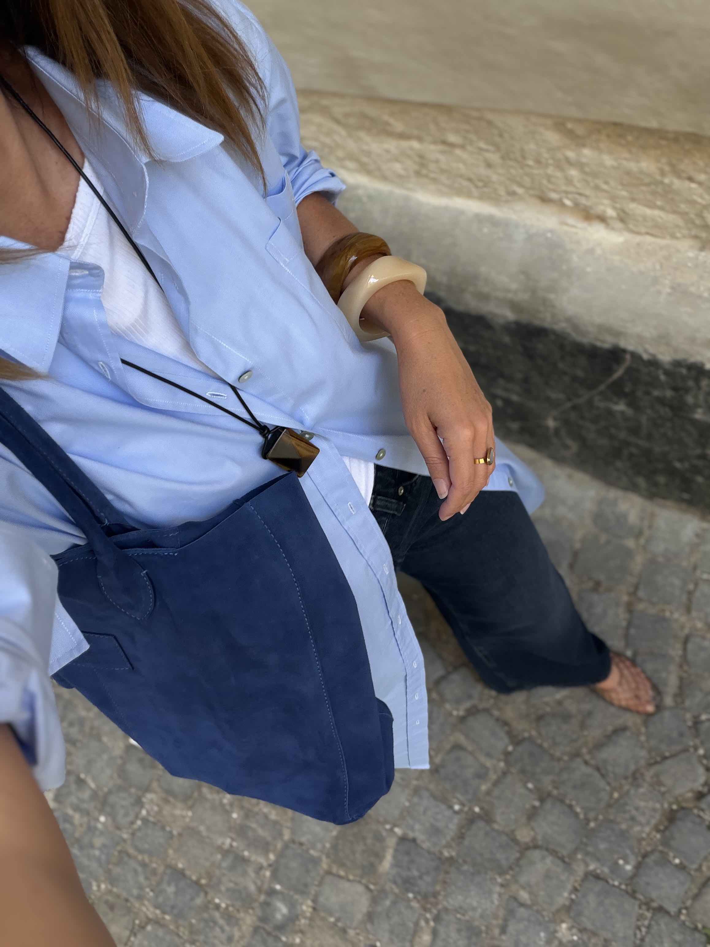 Long Italian Oxford-Shirt-Dress, Baby Boy Blue