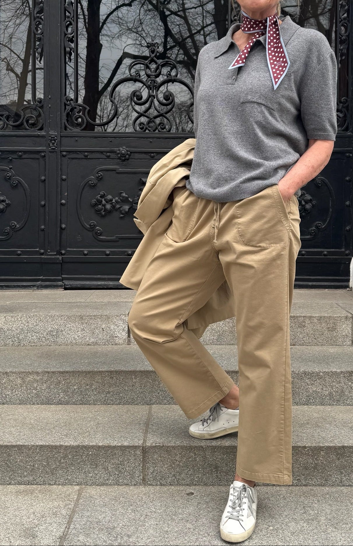 easy Chino-Pant aus Cotton-Tencel-Stretch, Light Khaki