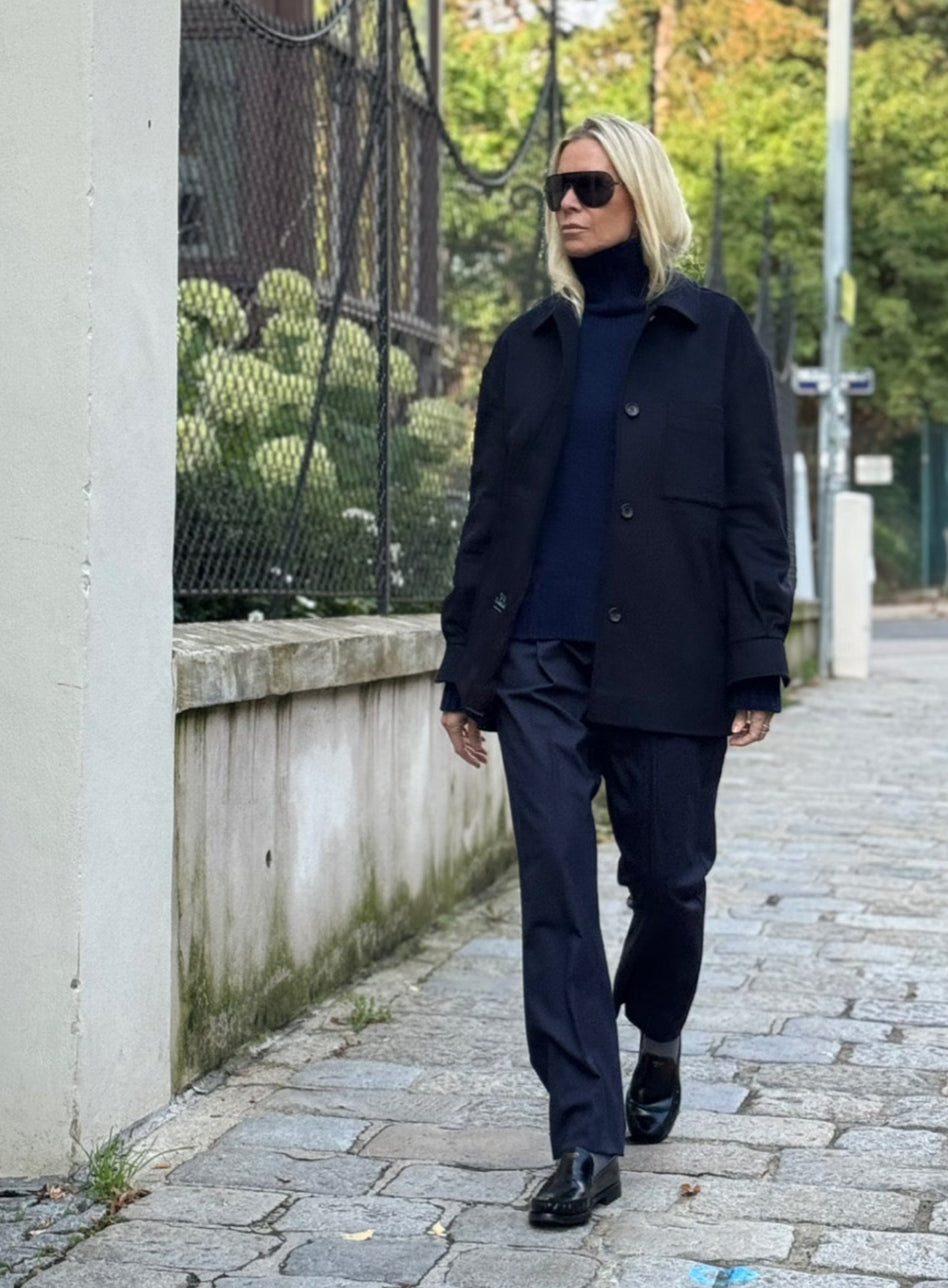 luxuriöses Shirt-Jacket, Dark Navy