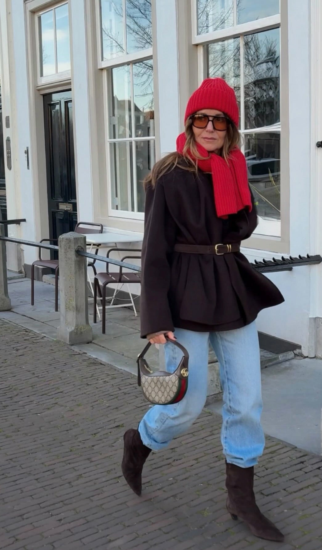 weiche Mütze aus Cashmix, Gucci Red