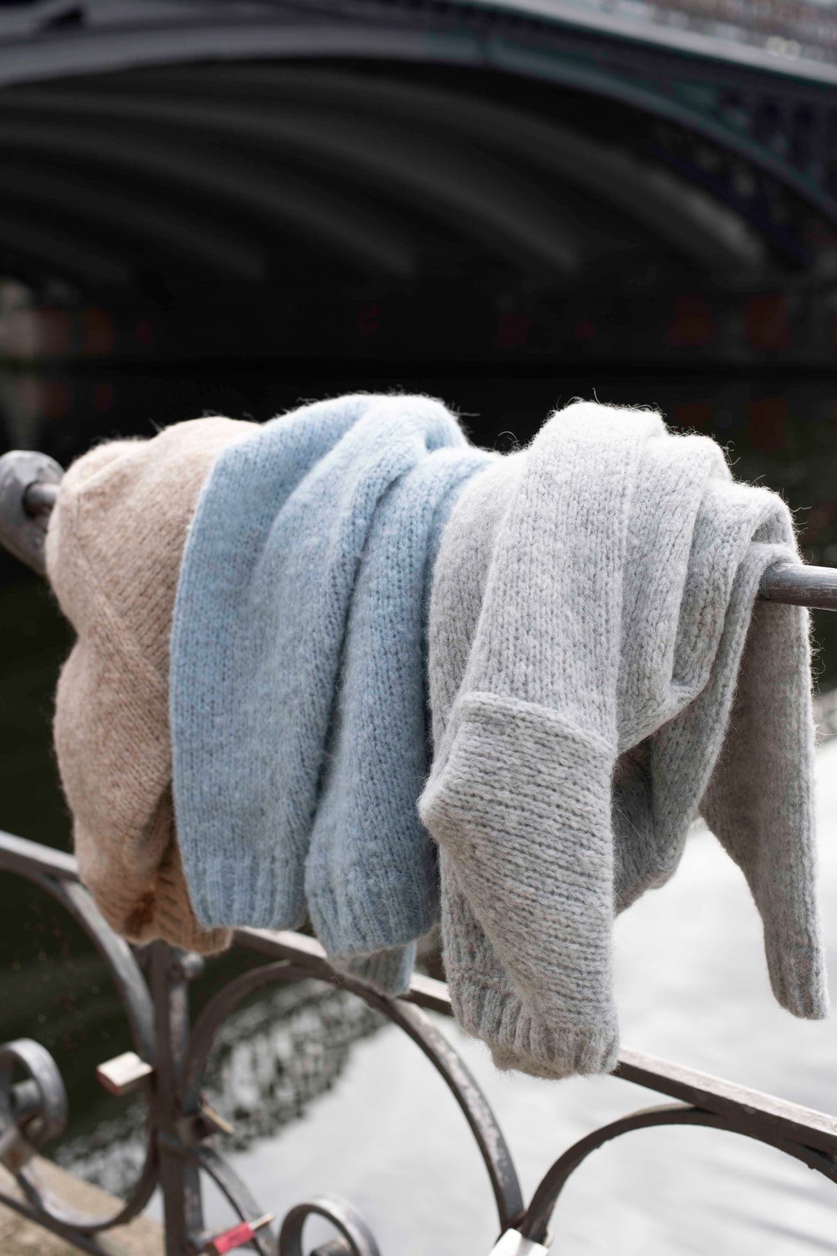 oversized Alpaka-Pullover, Saltwater Blue