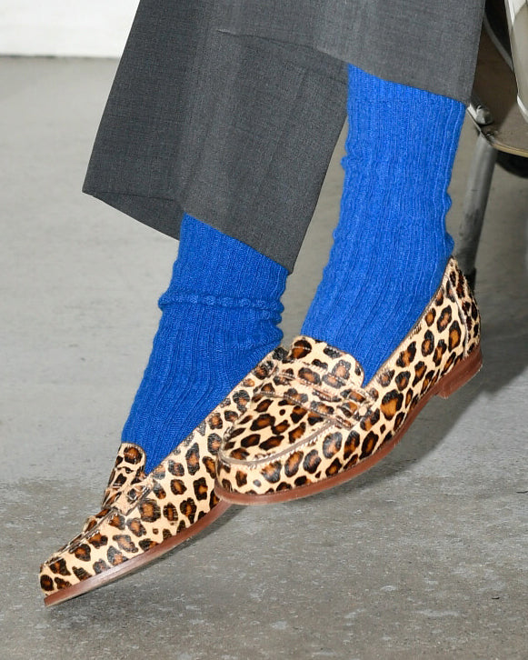 cozy knitted Socks aus Cashmix, Royalblue