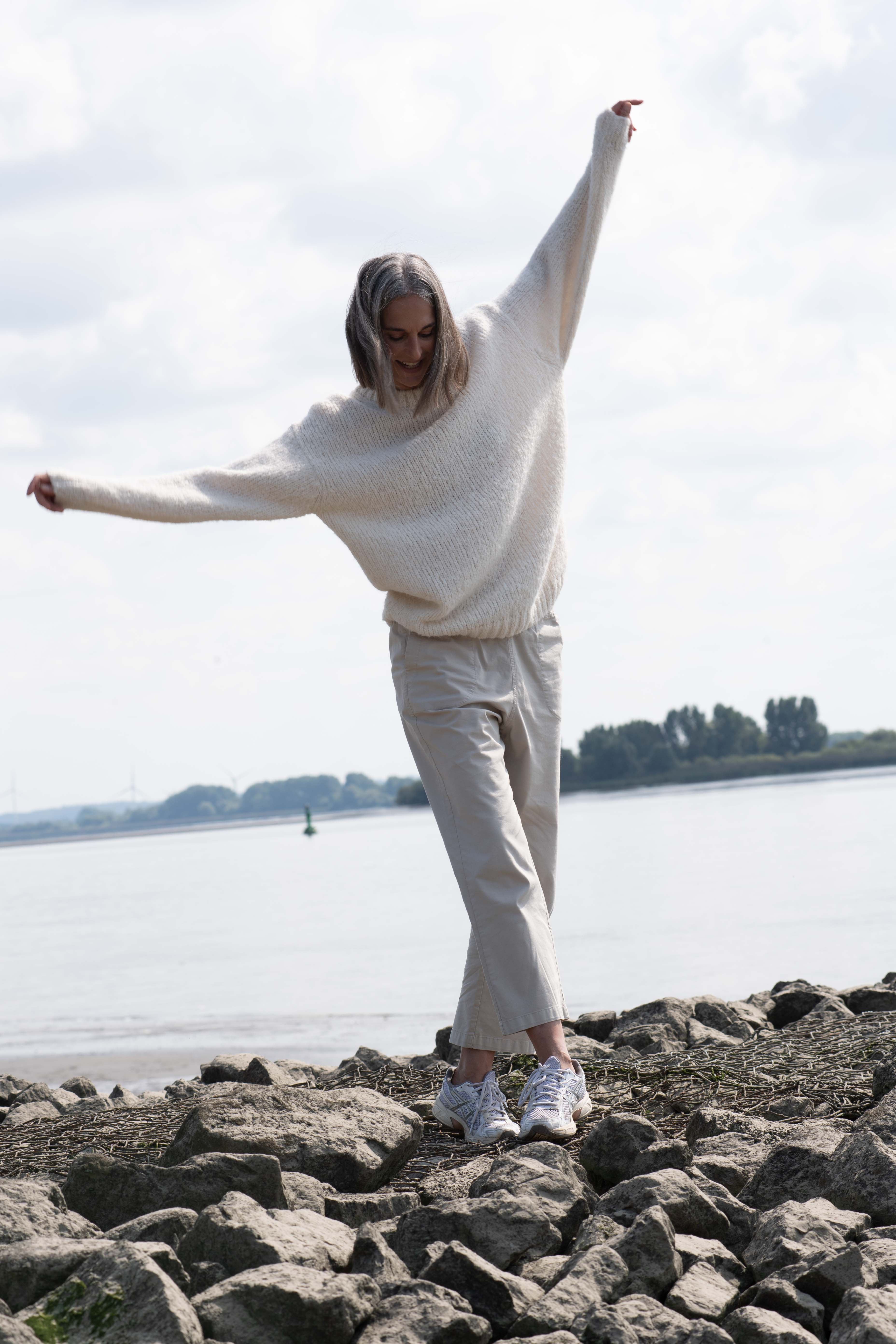 easy Chino-Pant aus Cotton-Tencel-Stretch, Light Stone