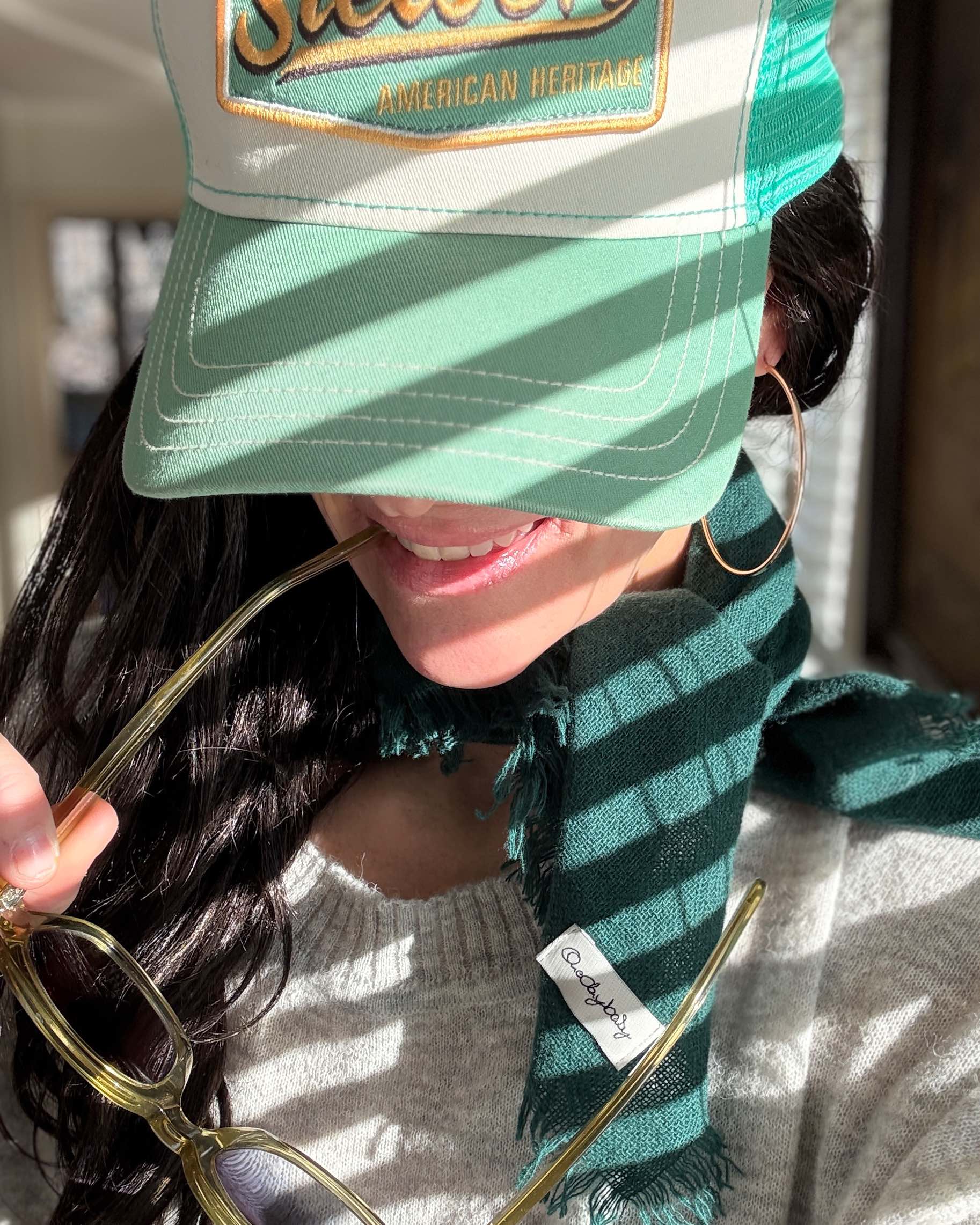 leichtes Bandana-Tuch aus Cashmere-Merino, Royal Green