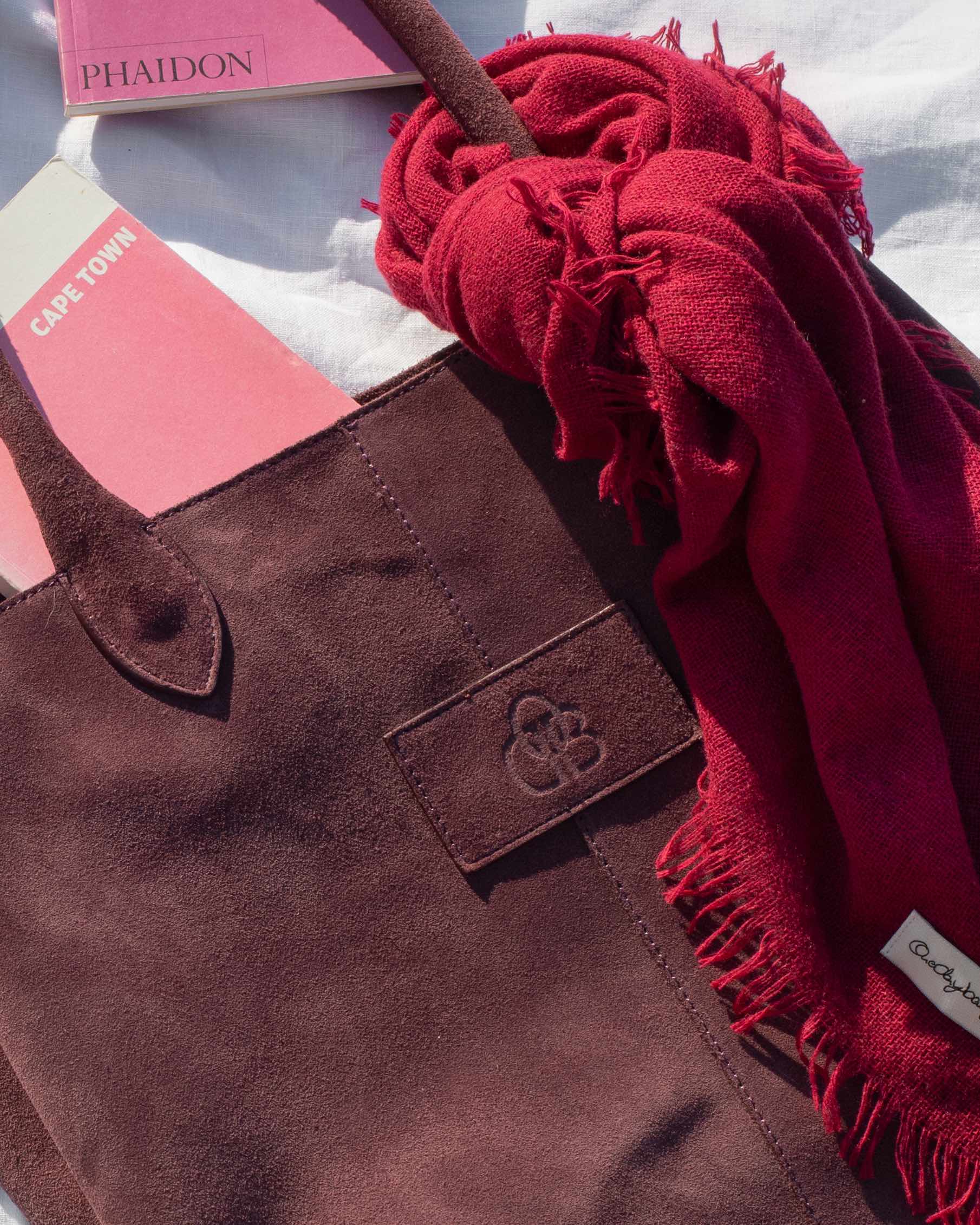 leichtes Bandana-Tuch aus Cashmere-Merino, Pomegranate