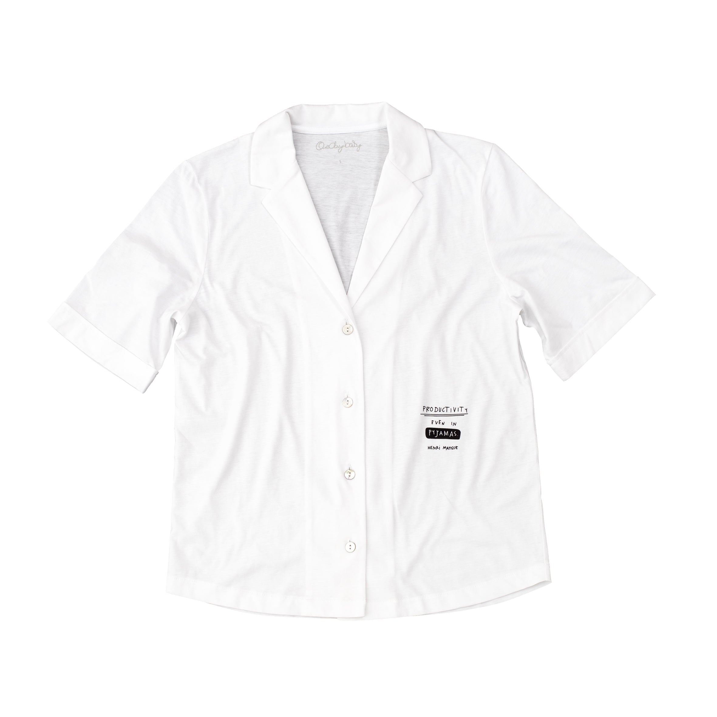 SALE - preppy Pyjama Top, bright white